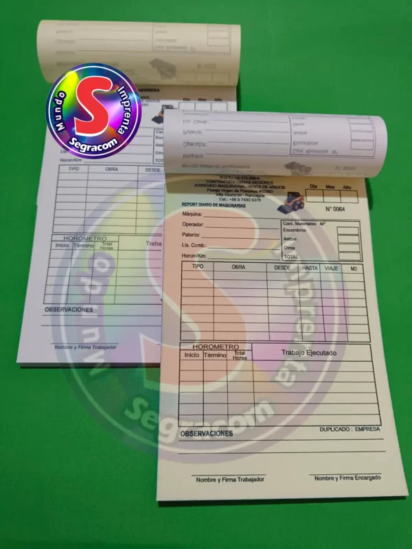 Talonarios 1/2 Carta 50/2 Autocopiativos - Imagen 2