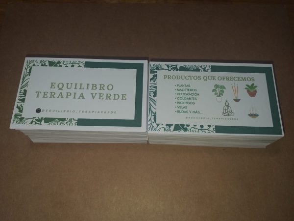 Tarjetas de Presentación 4/4 Papel Glossy